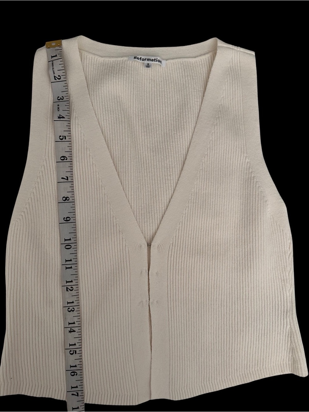 Reformation Myrtle Cream Sleeveless V-Neck Vest Top SZ Small Chic EUC - Picture 5 of 7